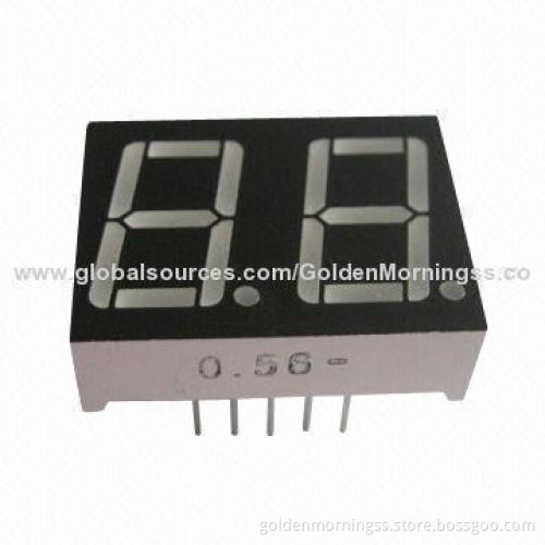 Dual-digit 7-segment LED Display, 0.56-inch, Low-power Consumption